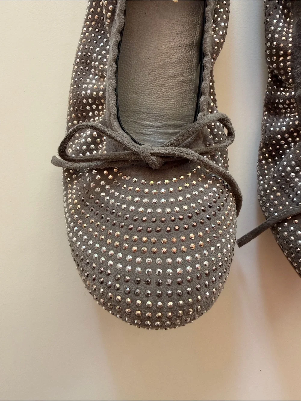 Clic! Gray Sparkly Ballet Flats - Girls Size 1